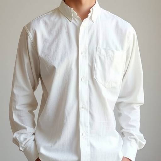Camisa de linho branca com mangas compridas